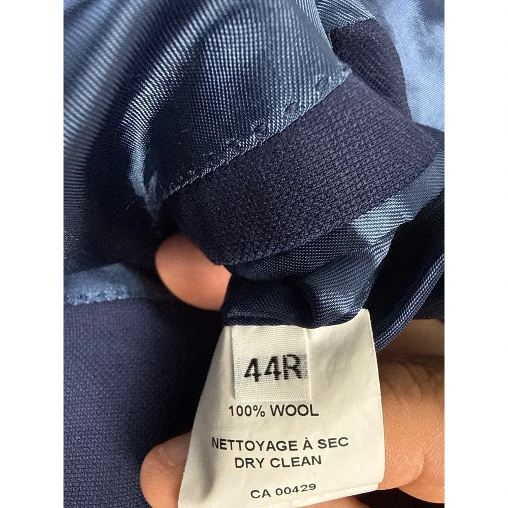 Peter Millar Mens 44R Navy Blue 100% Wool 2 Button Blazer Sport Coat Jacket